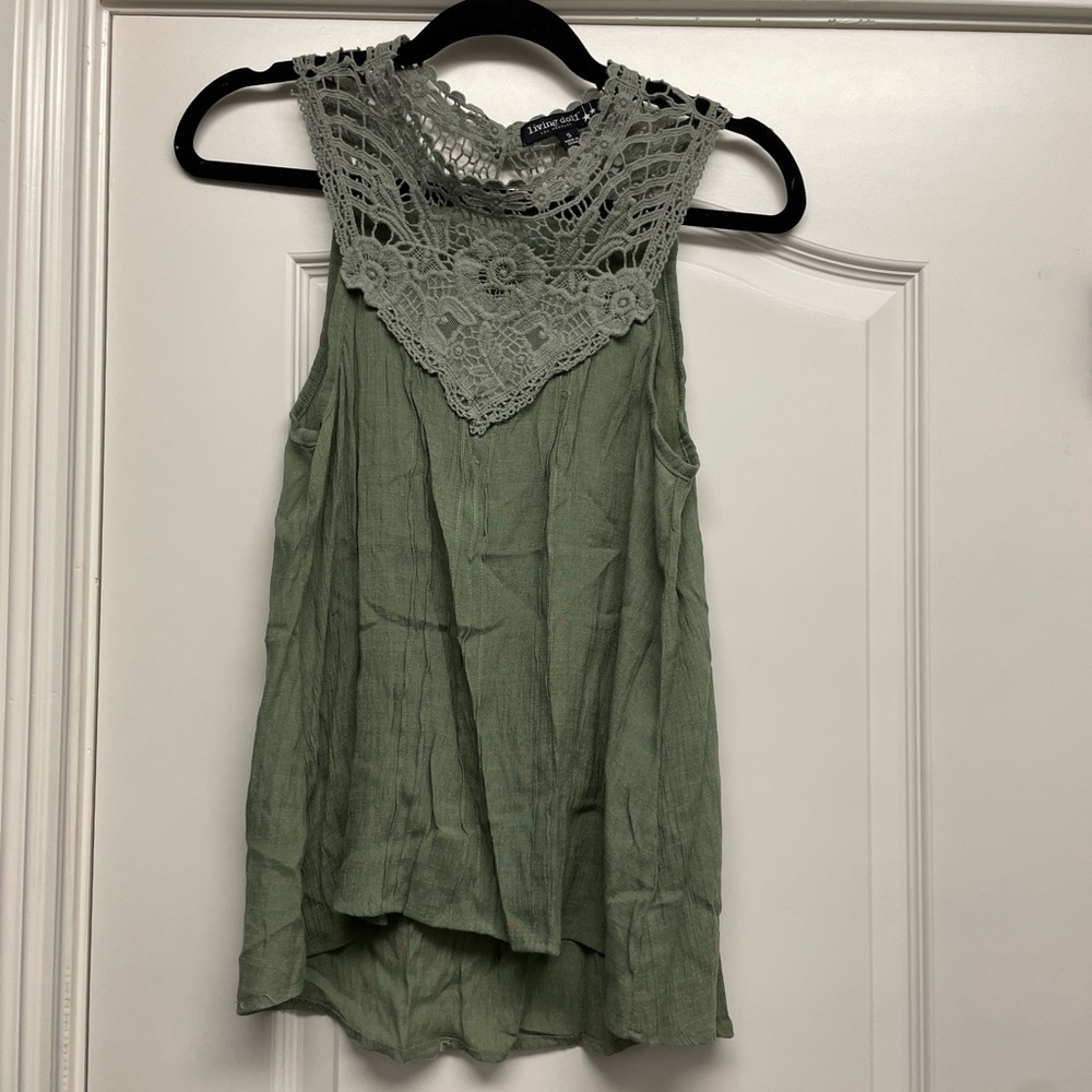 Living doll small green top - NWOT